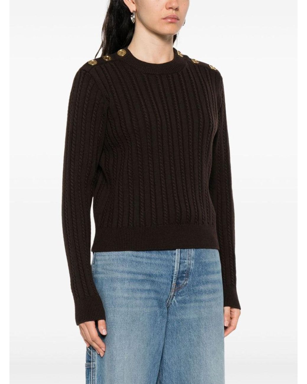 Golden Goose Deluxe Brand Black Cable-Knit Sweater