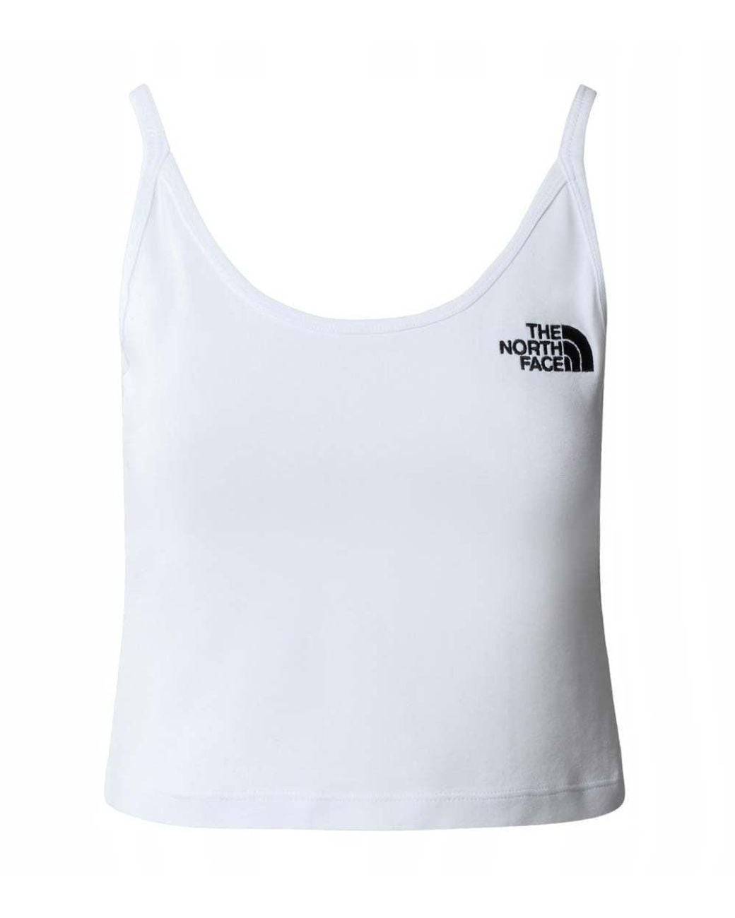 The North Face White Logo Scoop Neck Top