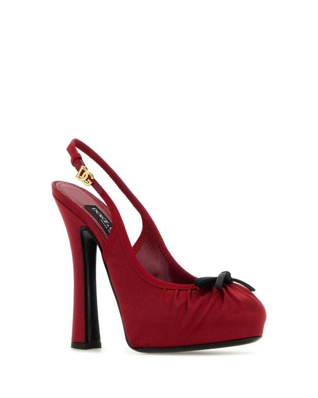 Dolce & Gabbana Red Satin Pumps