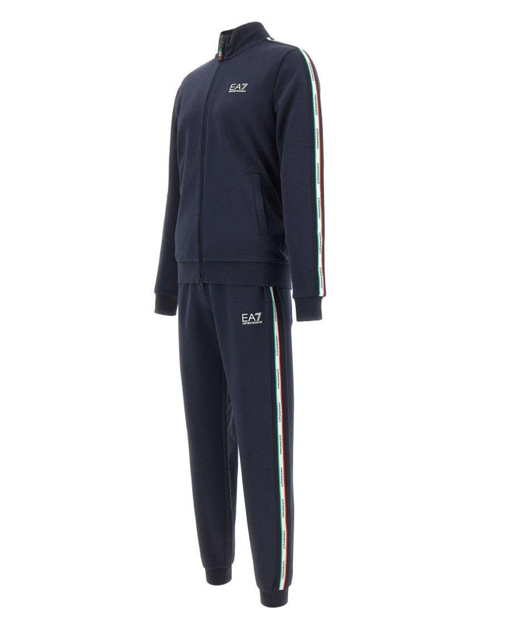 EA7 Blue Regular Tracksuit for men