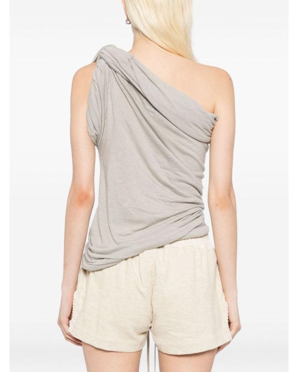 Rick Owens White Twist Cotton Top