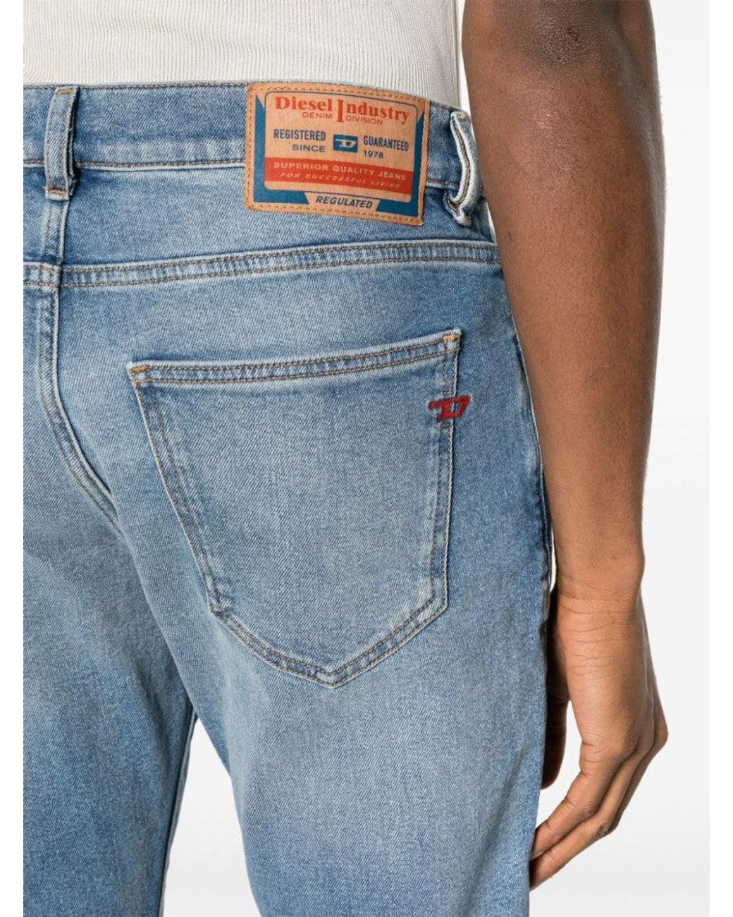 DIESEL Blue Skinny Fit Jeans for men