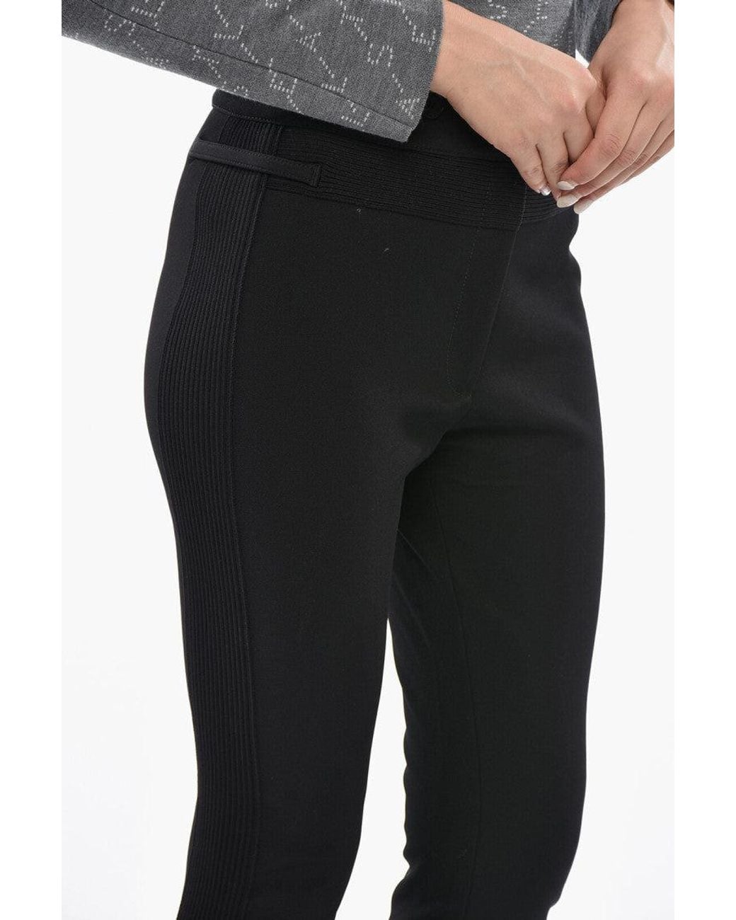 Stella McCartney Black Skinny Flat Front Pants