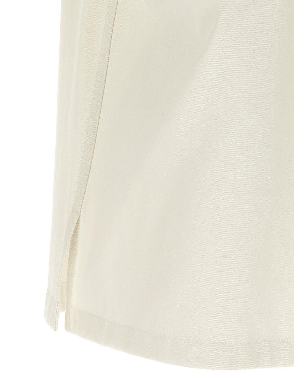 Givenchy White Logo Embroidery Shirt for men