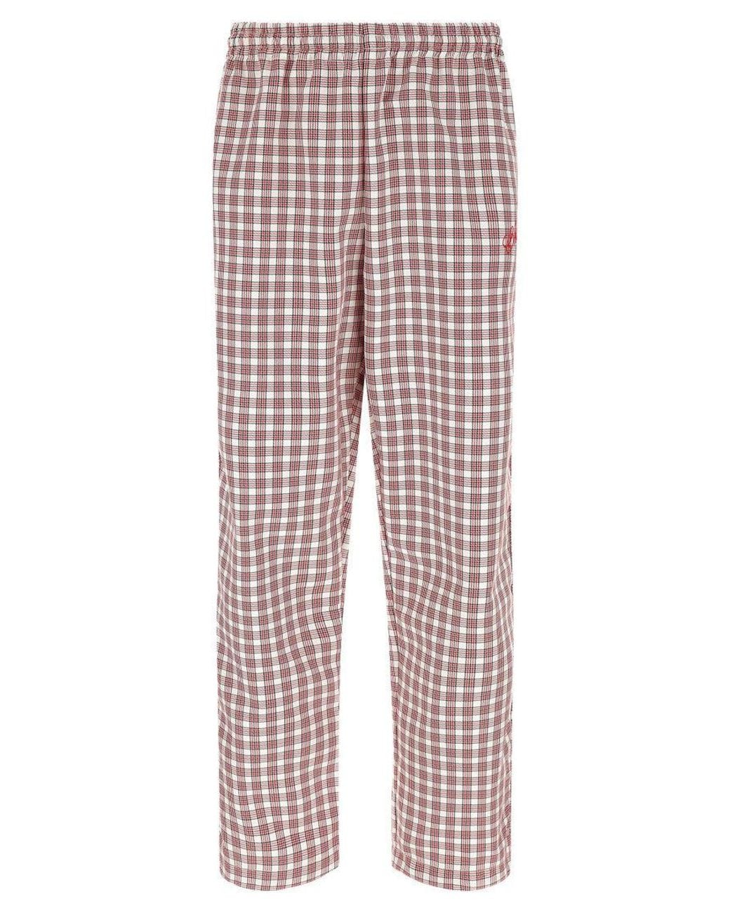 Willy Chavarria Red Straight Drawstring Pants for men