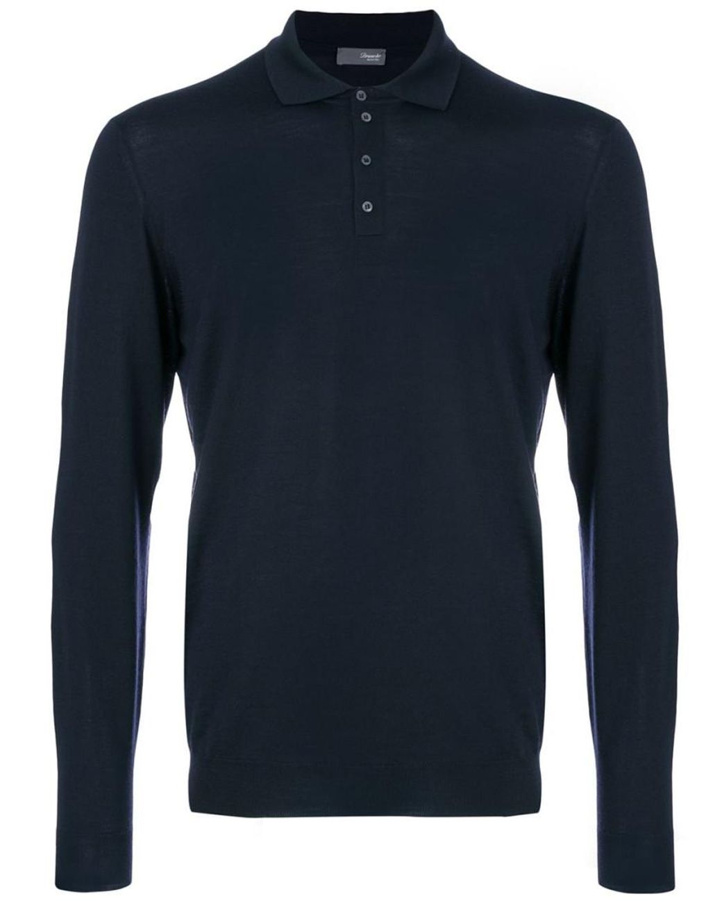 Drumohr Blue Logo Polo for men