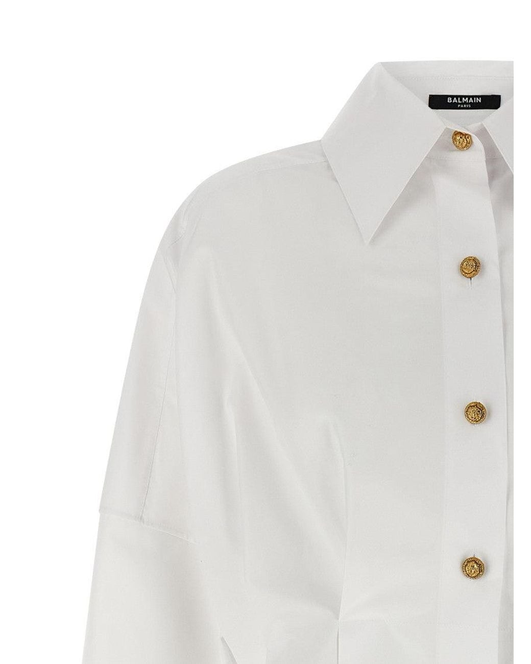 Balmain White Chemisier Dress