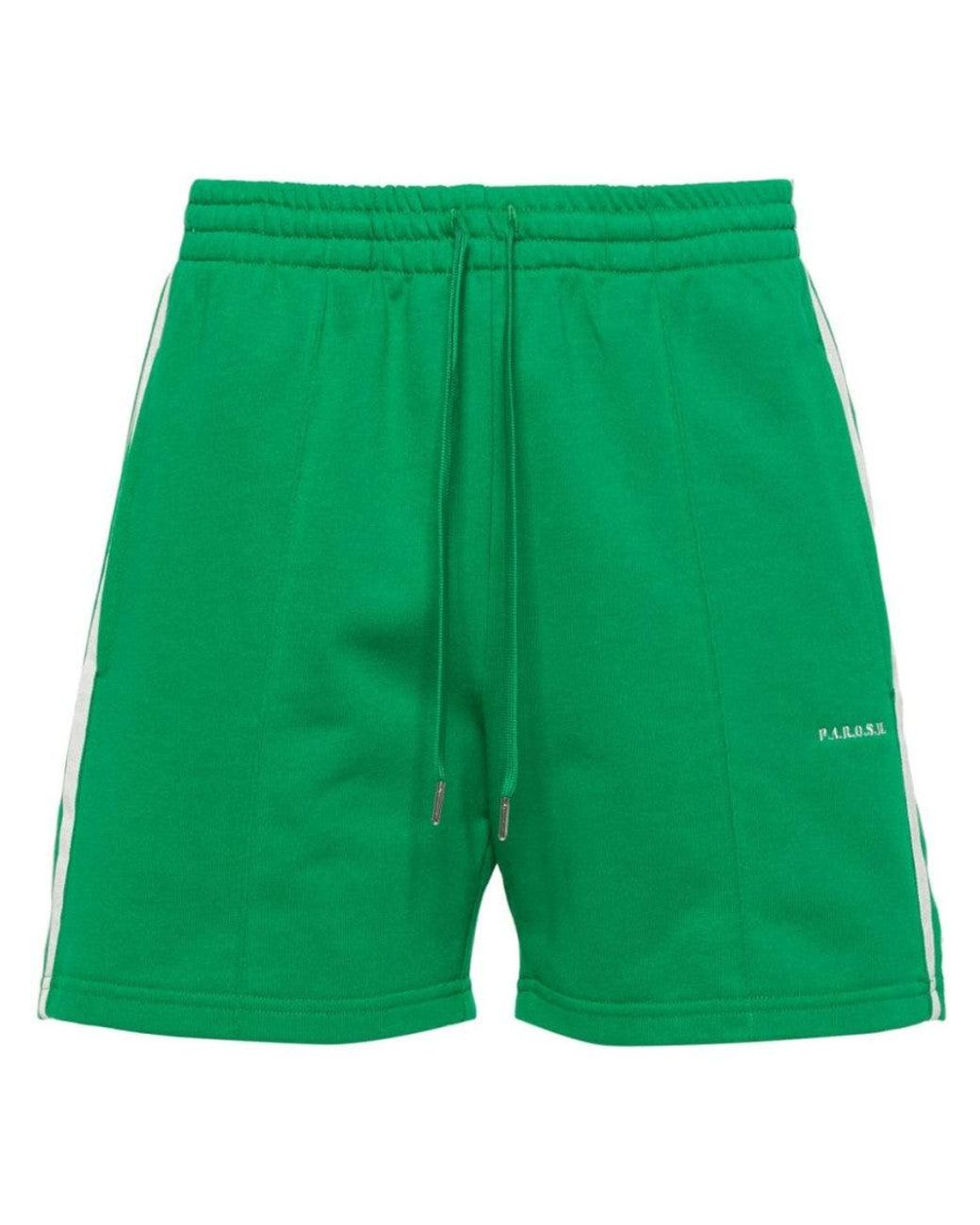 P.A.R.O.S.H. Green Striped Jersey Shorts