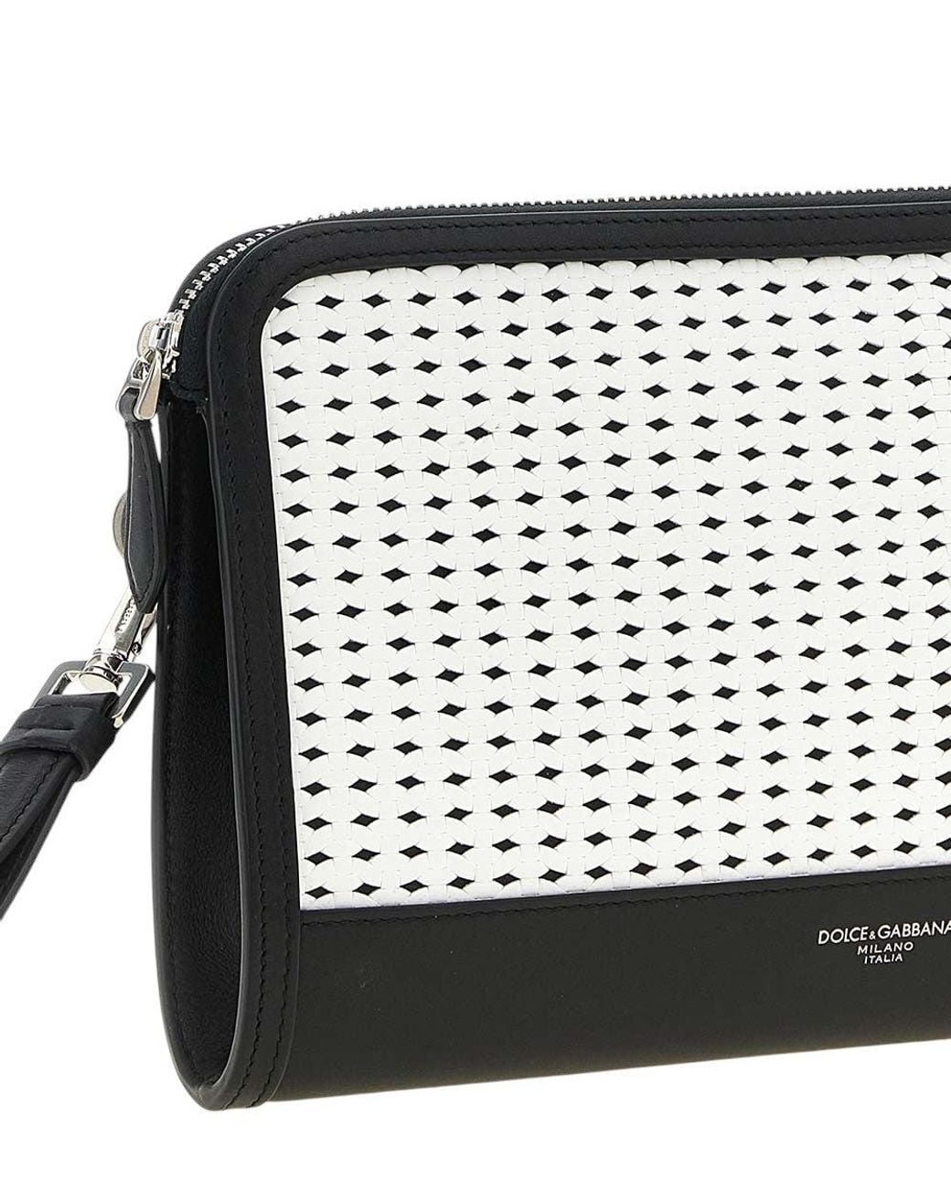 Dolce & Gabbana Blackwhite Atene Medium Clutch for men