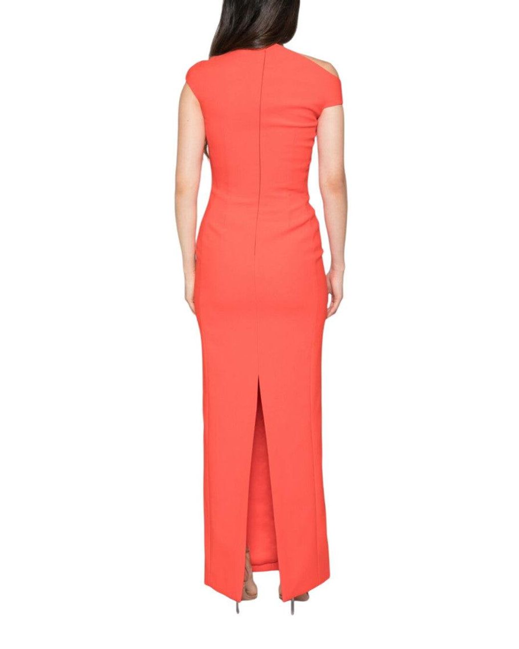 Solace London Red One Shoulder Maxi Dress