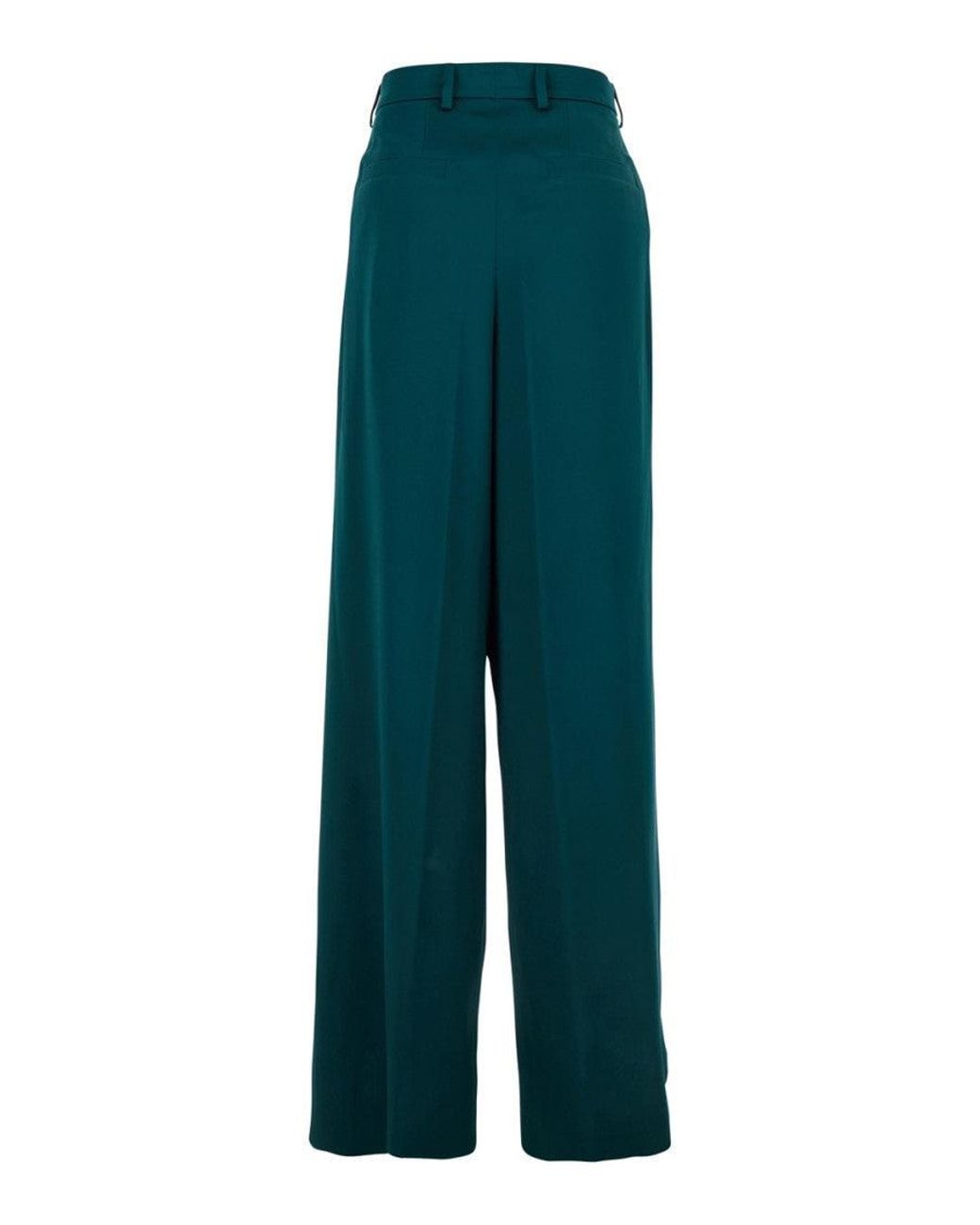 Dries Van Noten Green Relaxed Flat Front Pants