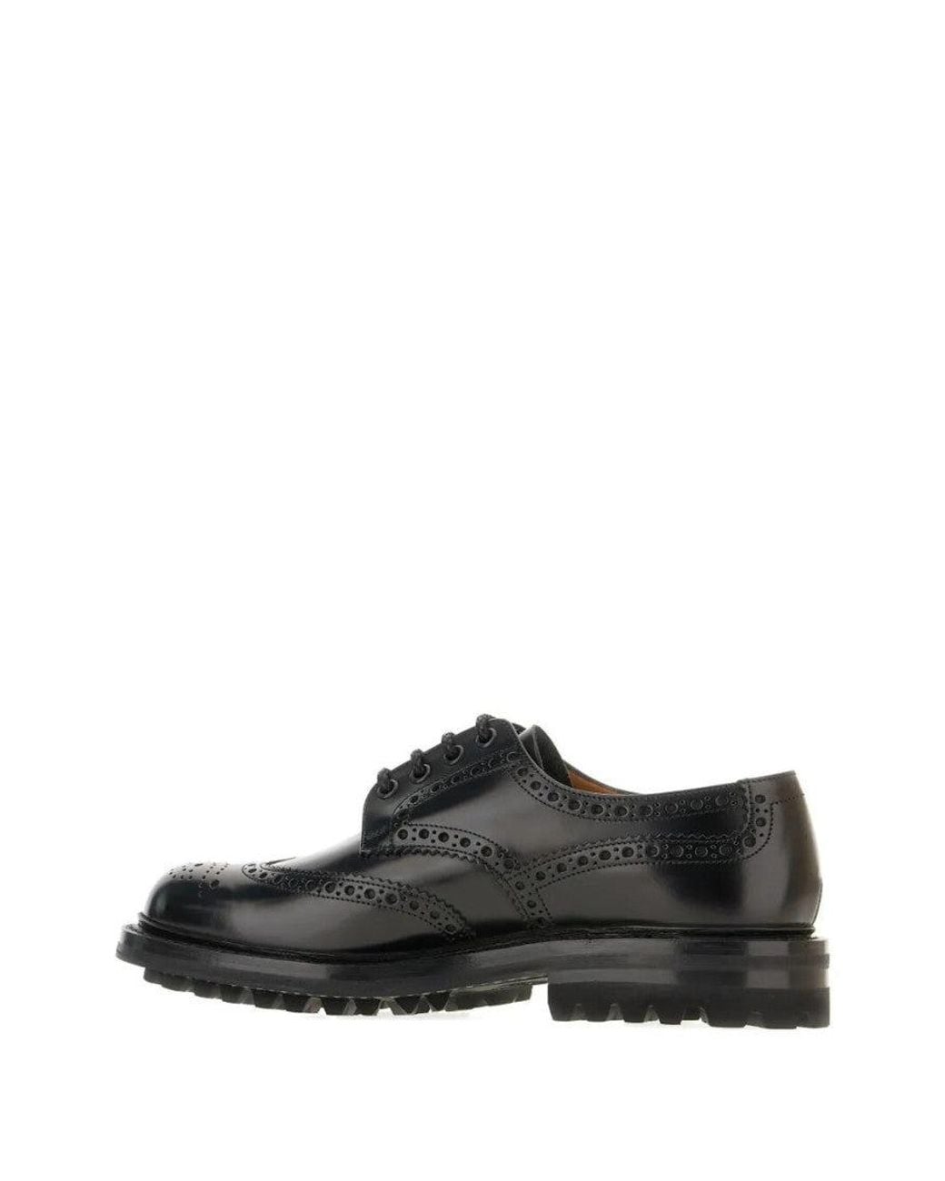 Church's Black Leather Lace Up Shoes for men