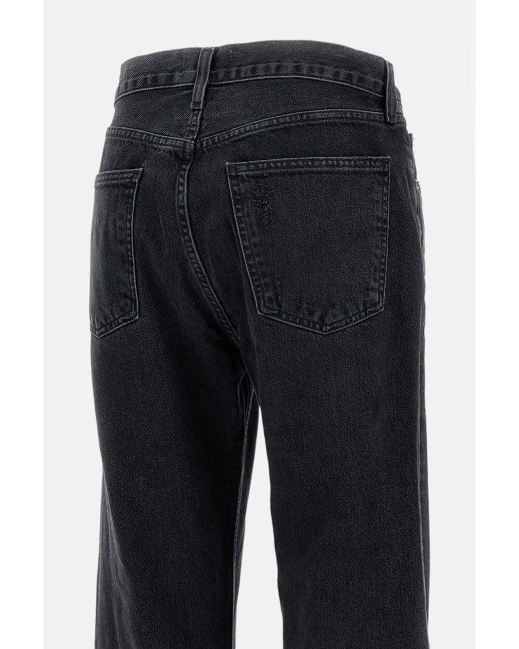 Agolde Black Wide Leg Jeans