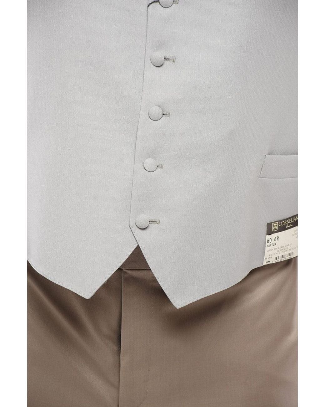 Corneliani White Light Five Button Waistcoat for men