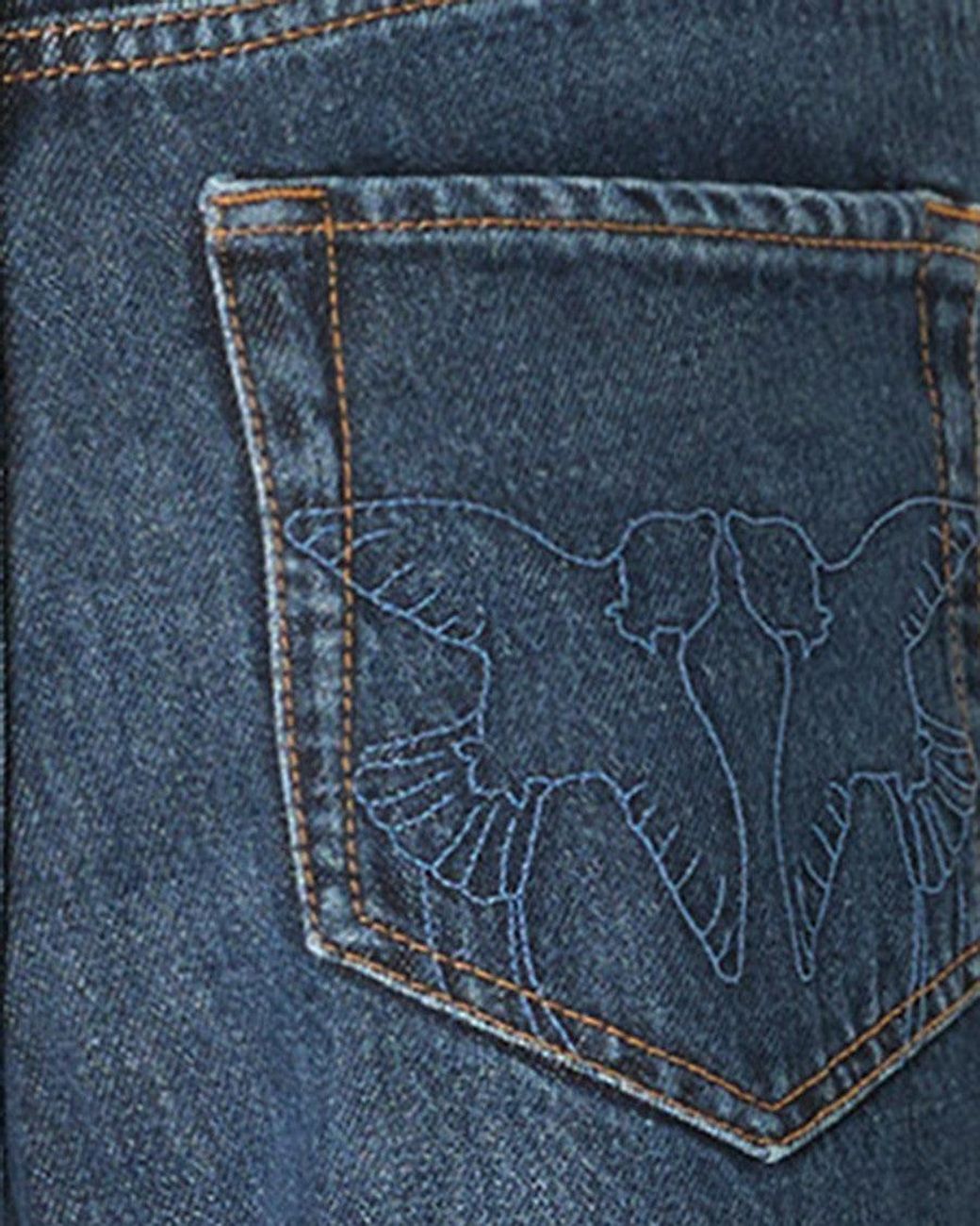 Pinko Blue Relaxed High Rise Jeans