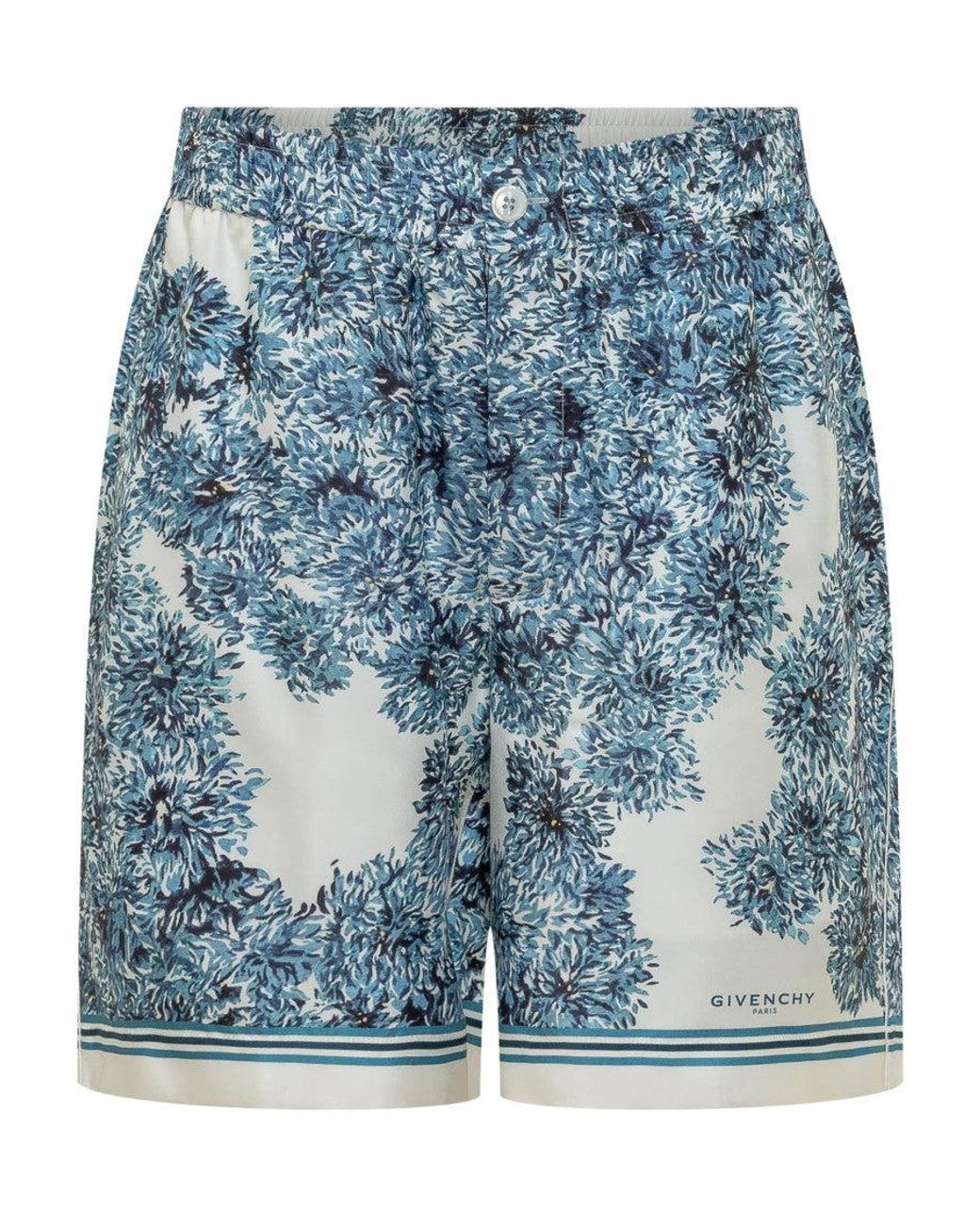 Givenchy Blue Floral Shorts for men