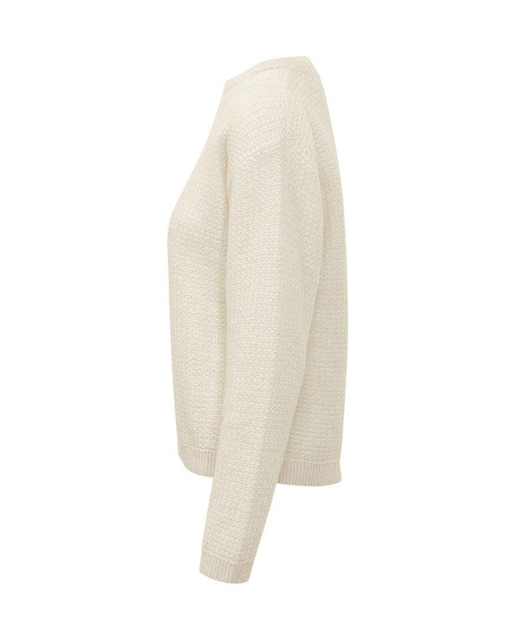 Fabiana Filippi White Chic Knit Sweater (Size 25)