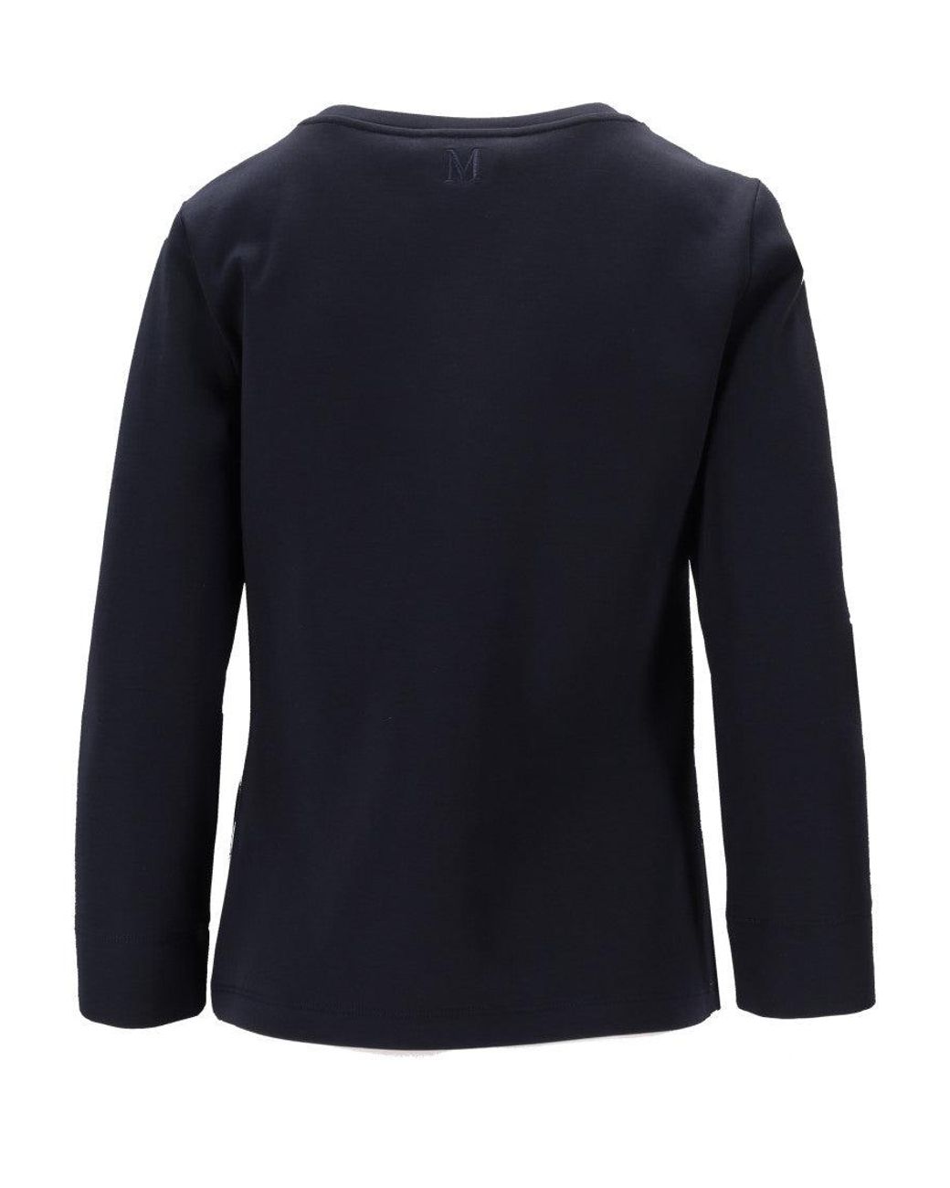 Max Mara Blue Solid Round Neck T-Shirt