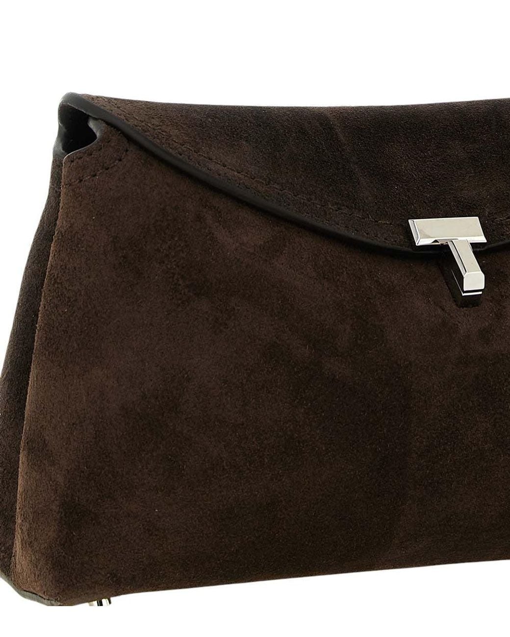 Totême Black T-Lock Clutch