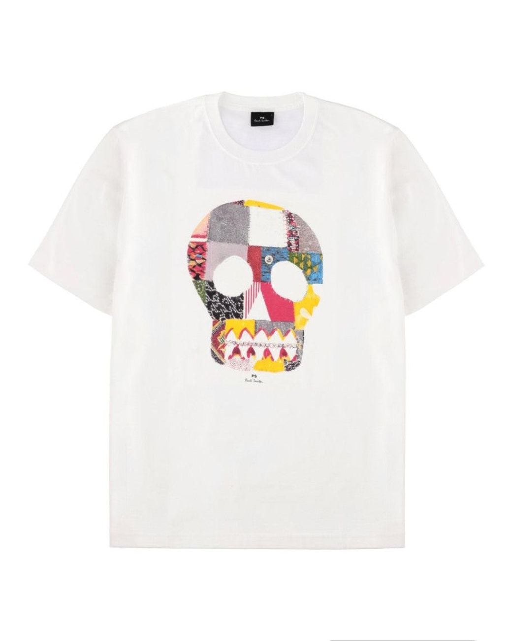 Paul Smith White Graphic Crew Neck T-Shirt for men