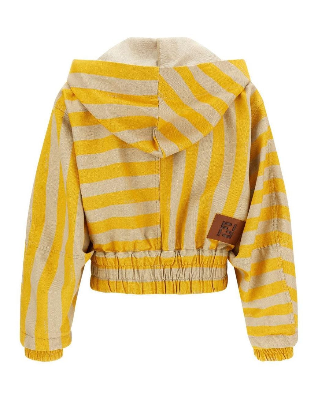 Fendi Yellow Stripes Hood Jacket
