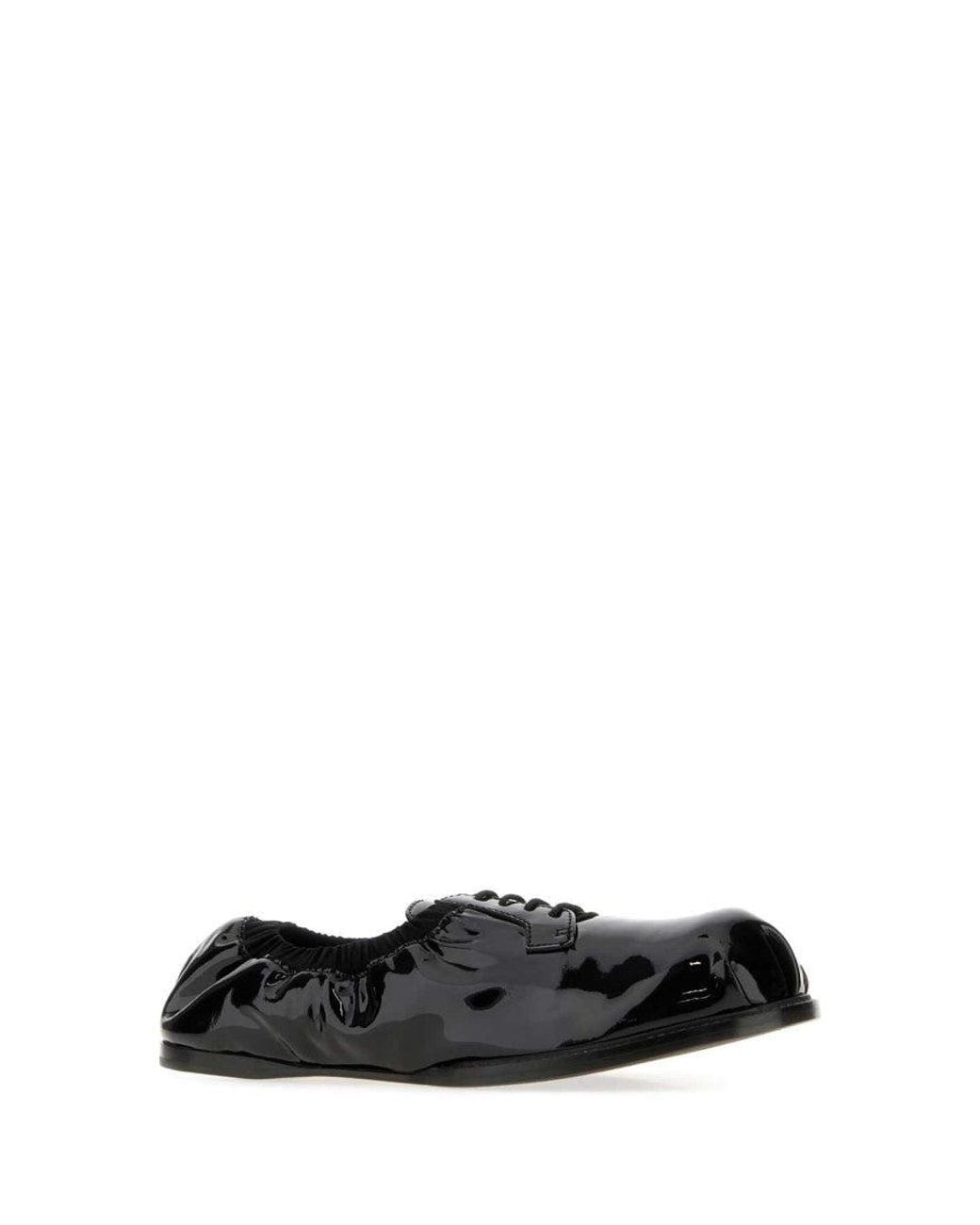 Moschino Black Leather Lace Up Shoes