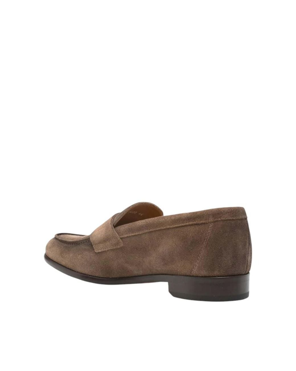 Doucal's Brown Suede Loafers for men