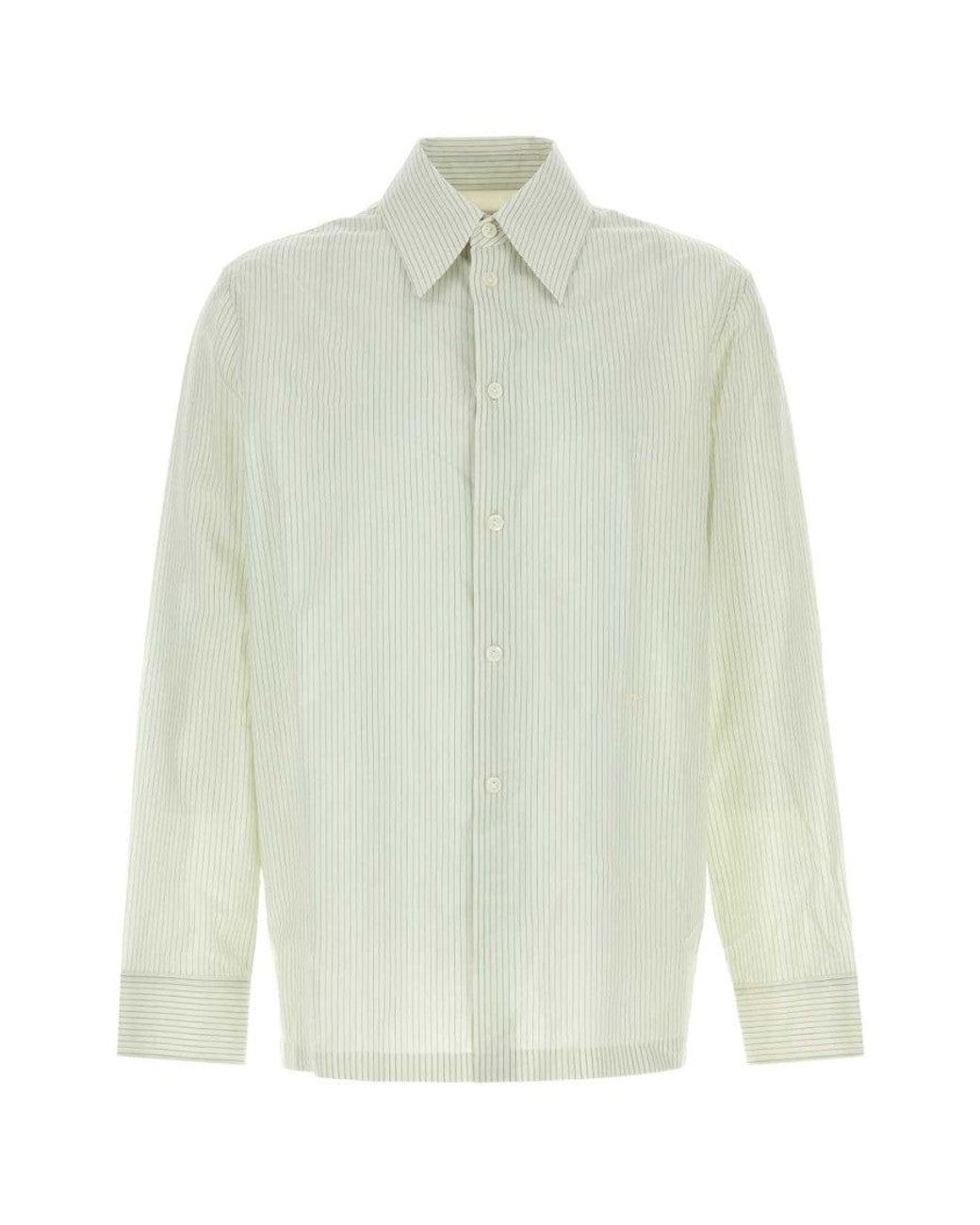 Bottega Veneta White Stripes Shirt for men