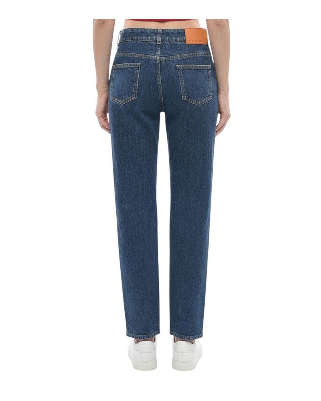 Stella McCartney Blue Straight High Rise Jeans