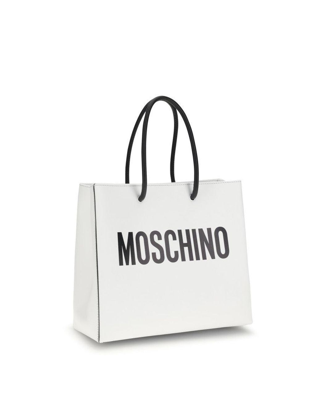 Moschino White Leather Bag