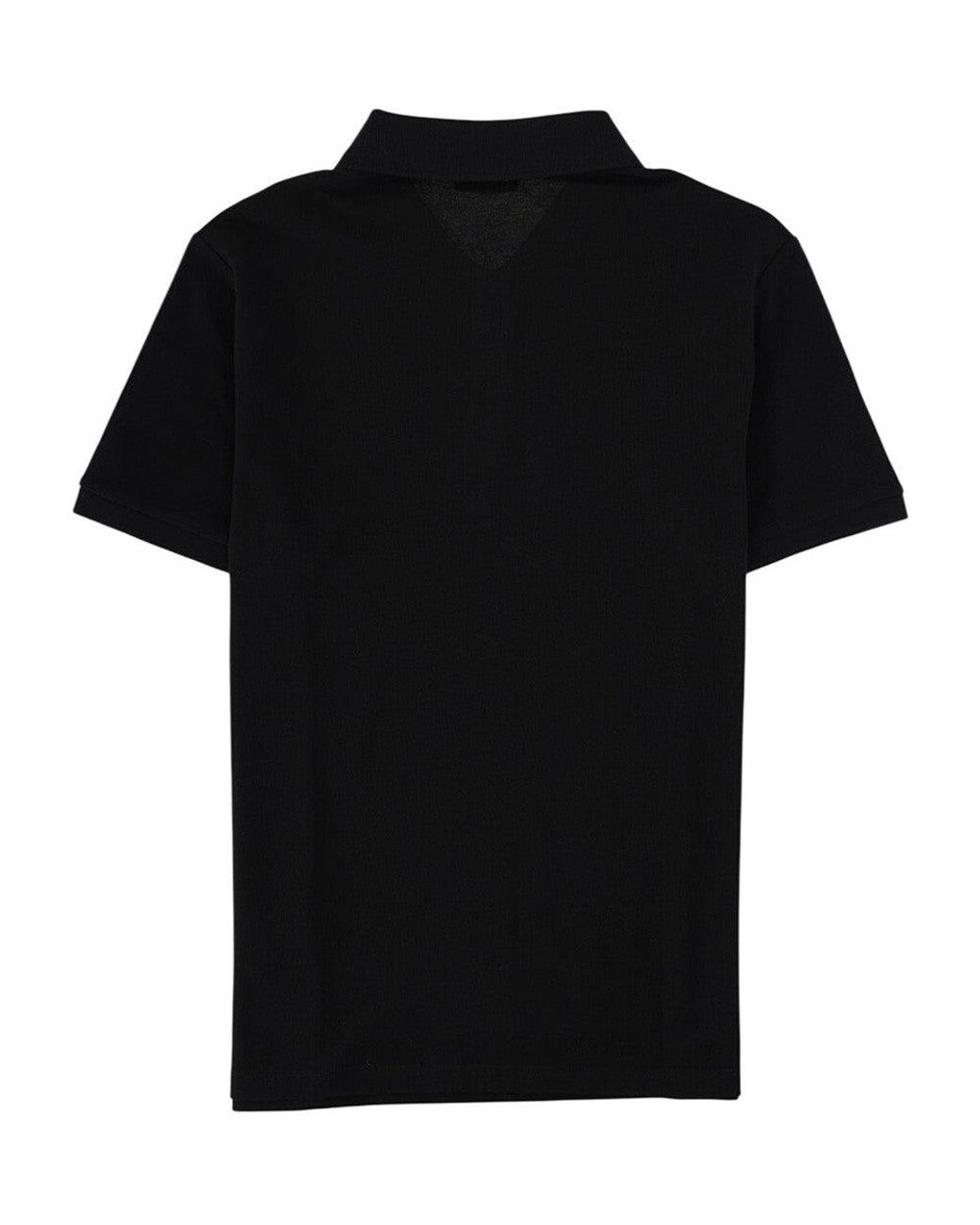 Balmain Black Shirt Collar Polo for men