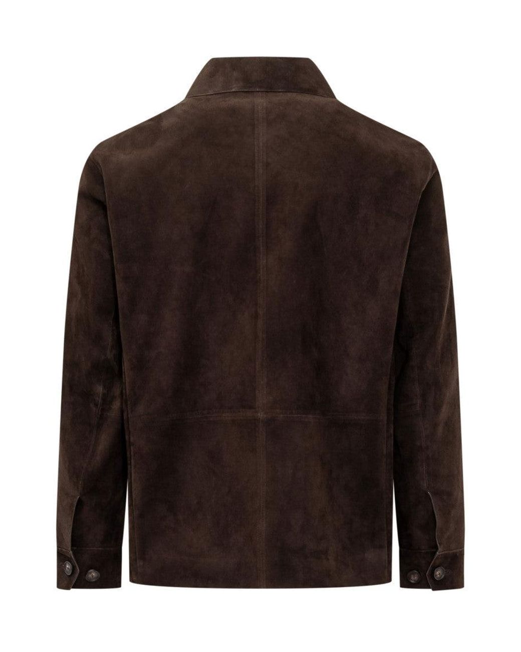 Boss Brown Dark Button-Up Jacket for men