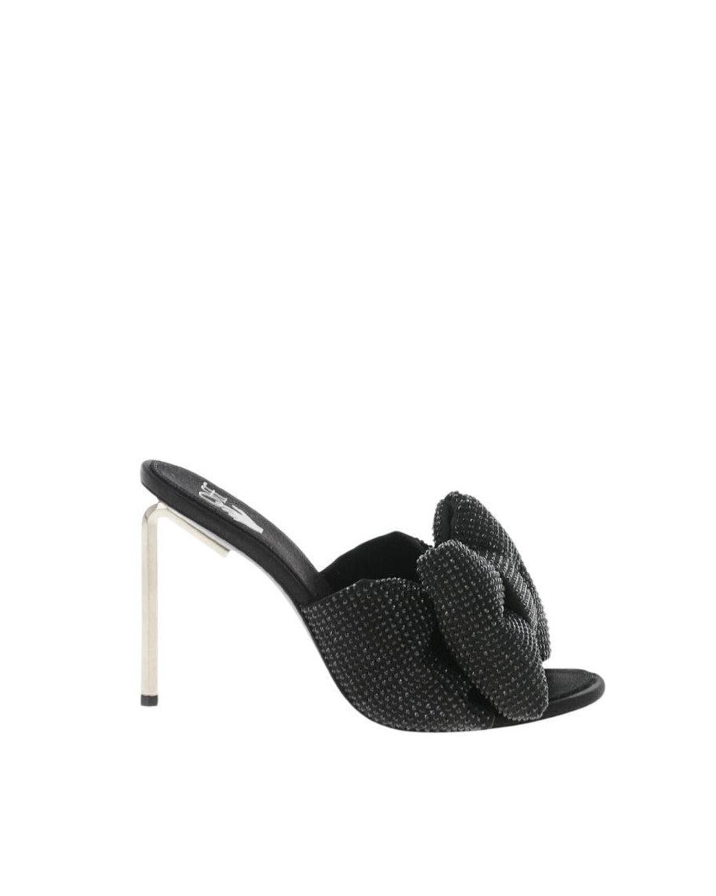 Off-White c/o Virgil Abloh Black Slip-On Bow Heels