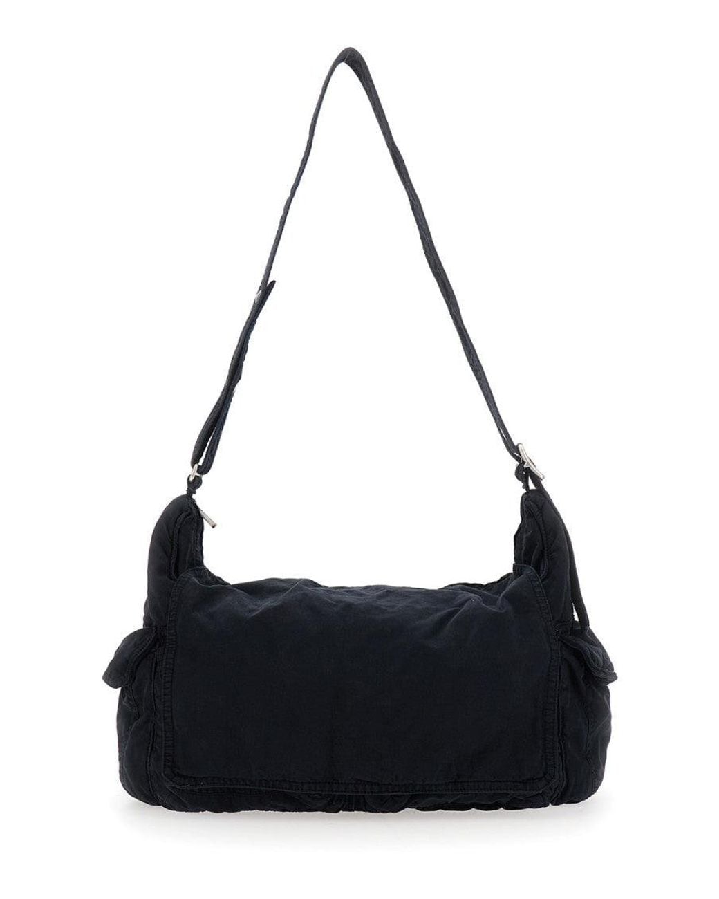 ERL Black Twill Cargo Crossbody Bag for men