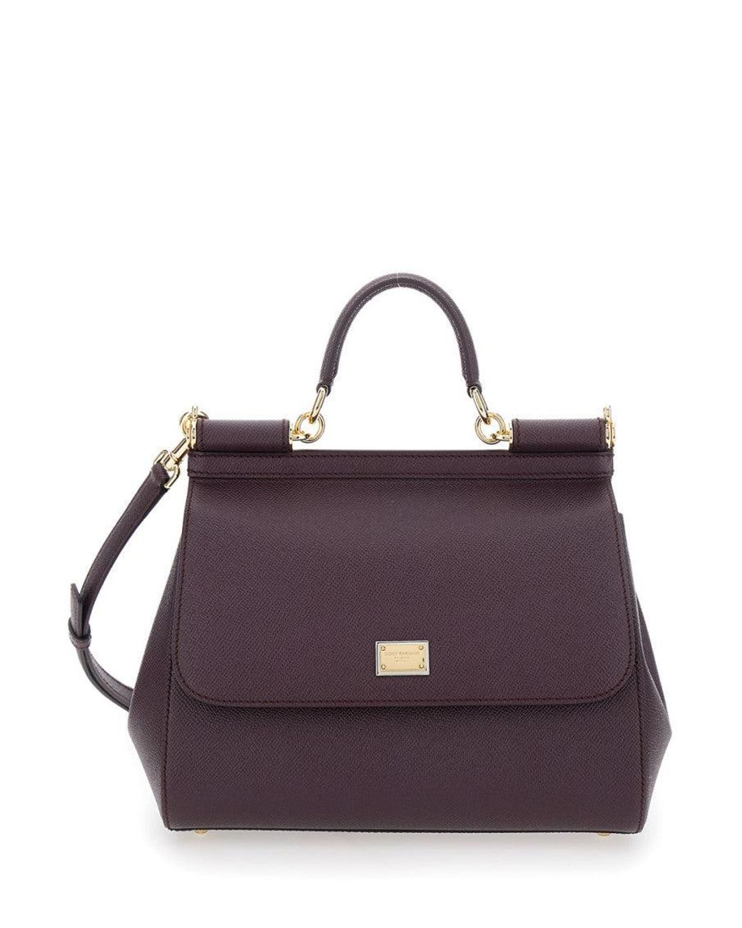 Dolce & Gabbana Purple Sicily Large Satchel