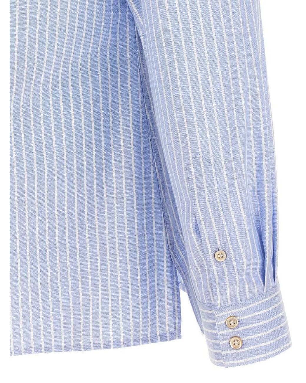 Valentino Blue Light Striped Shirt for men