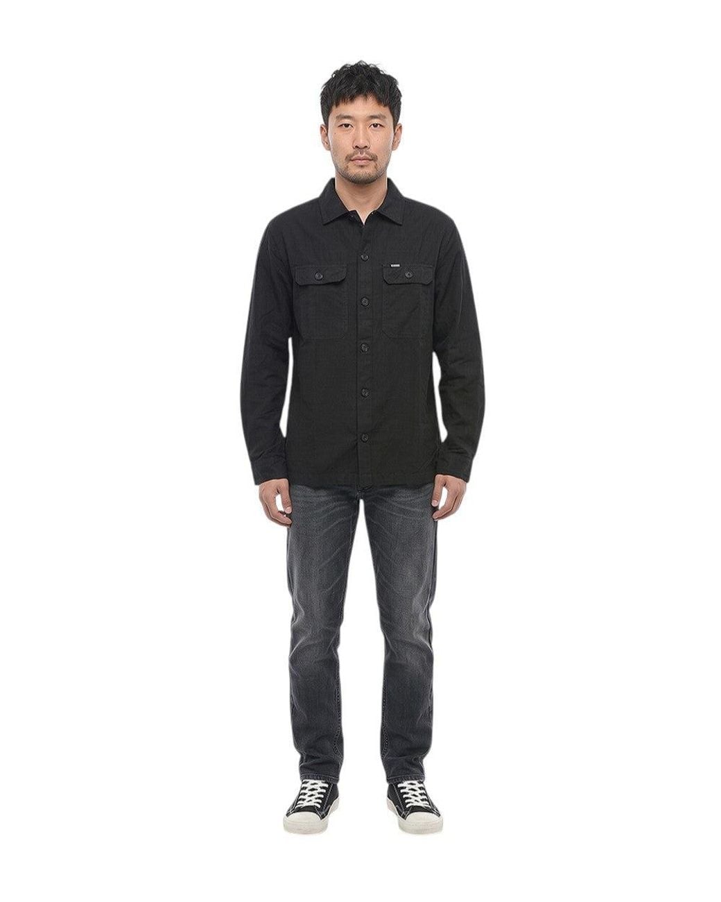 DIESEL Black Regular Solid Shirt for men