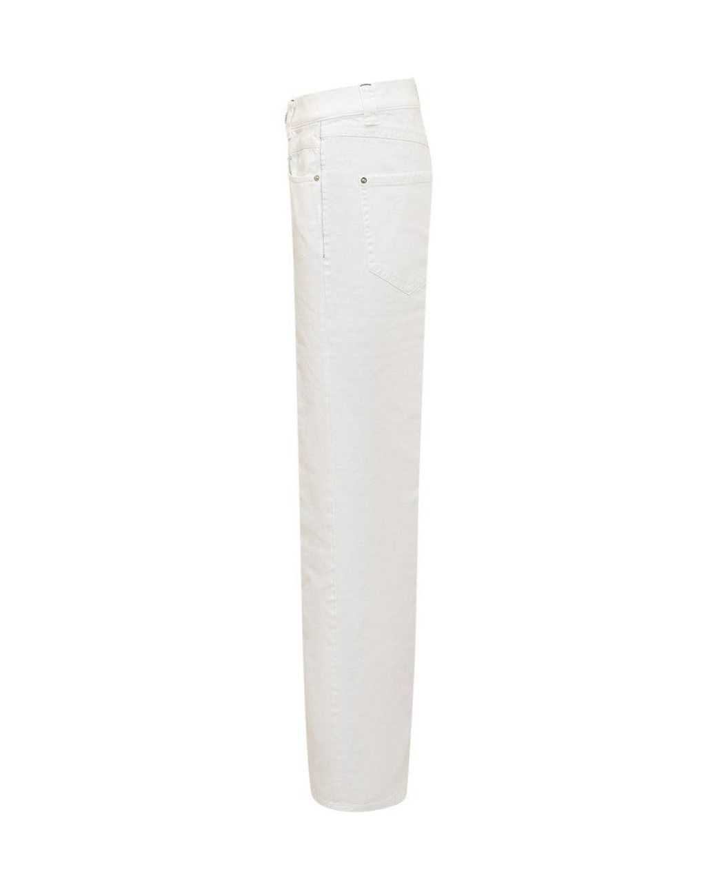 Seafarer White Straight High Rise Jeans