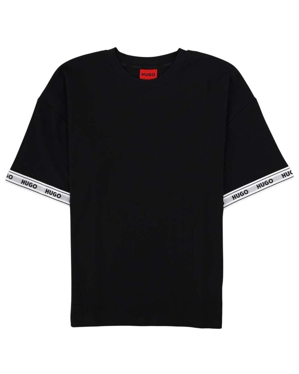 HUGO Black Logo Crew Neck T-Shirt for men
