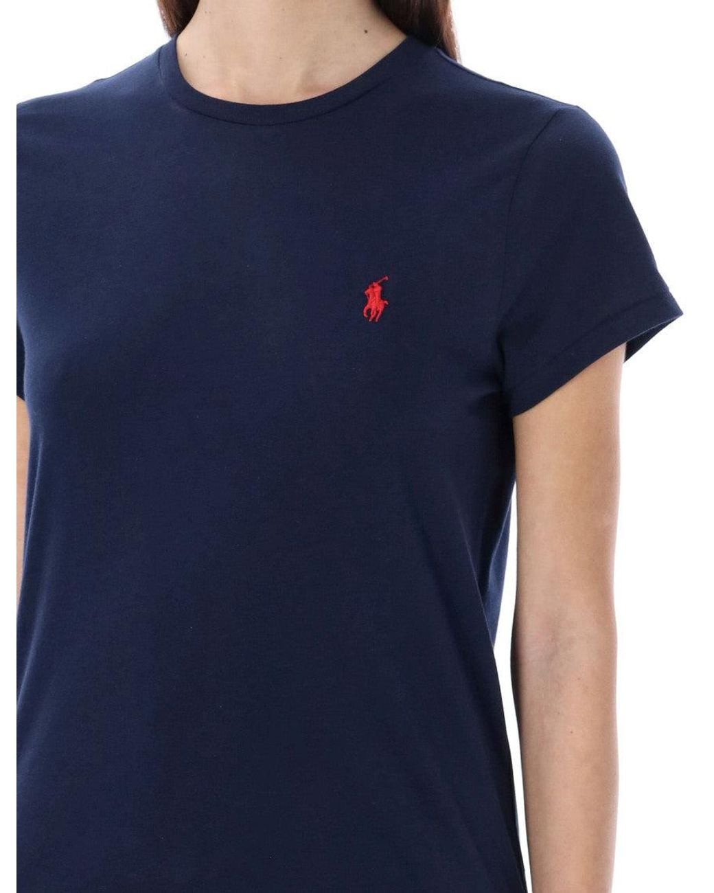 Polo Ralph Lauren Blue Classic Cotton Crewneck Tee