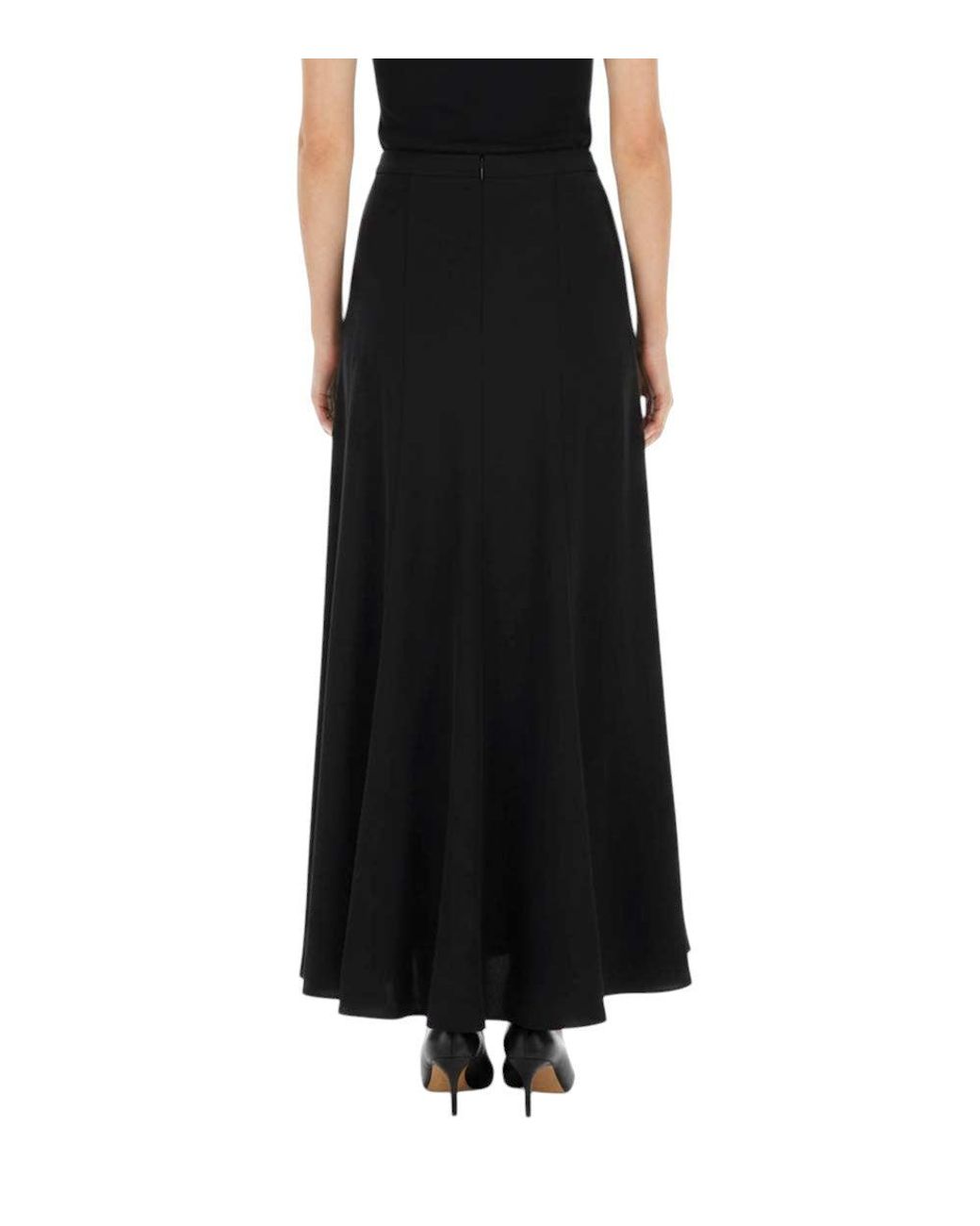 Chloé Black Solid Maxi Skirt