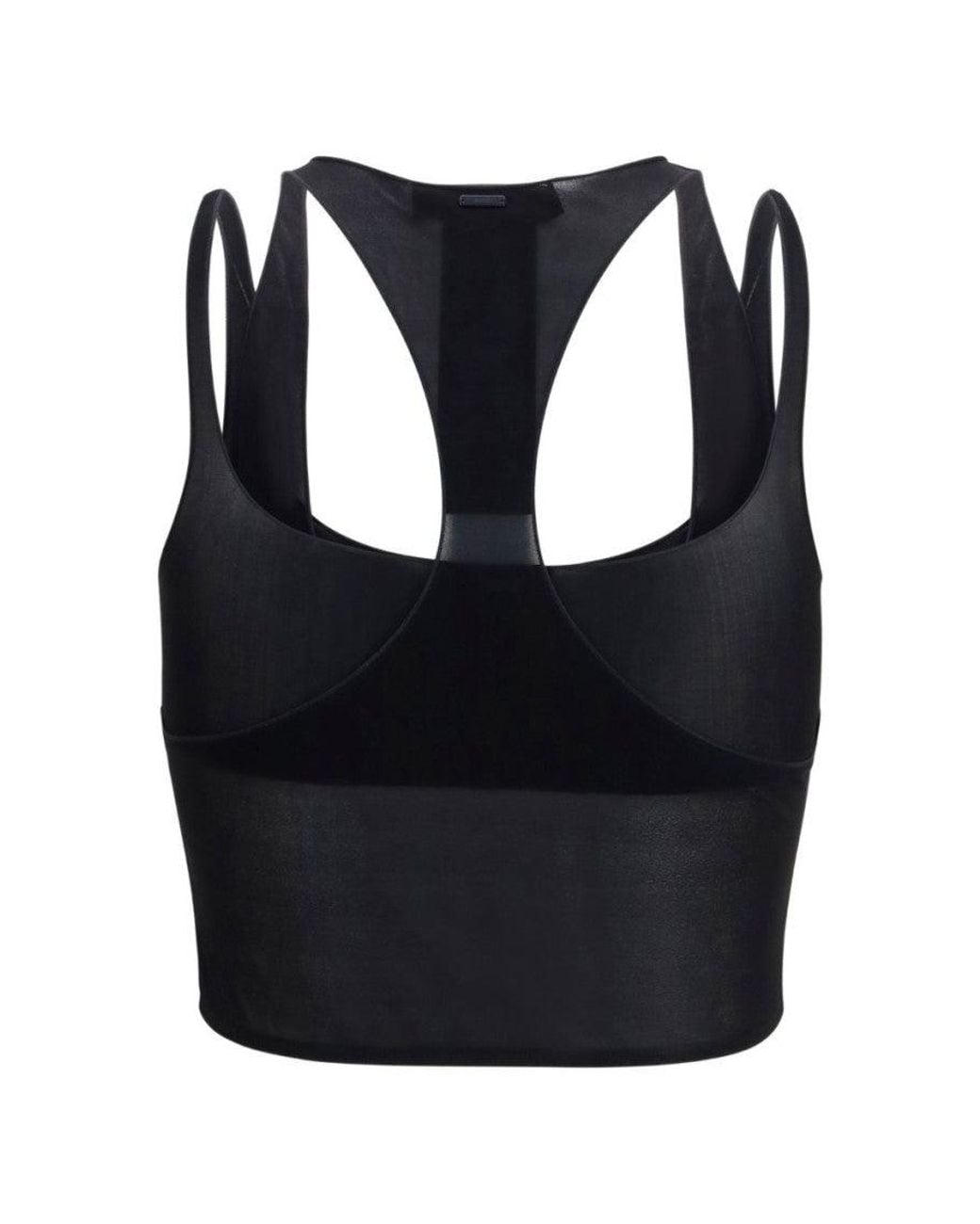 Gucci Black Solid Scoop Neck Top