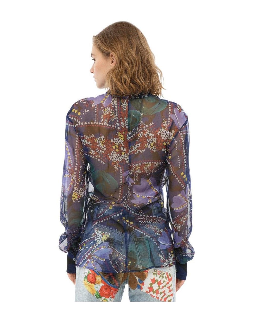 DSquared² Blue Regular Printed Shirt