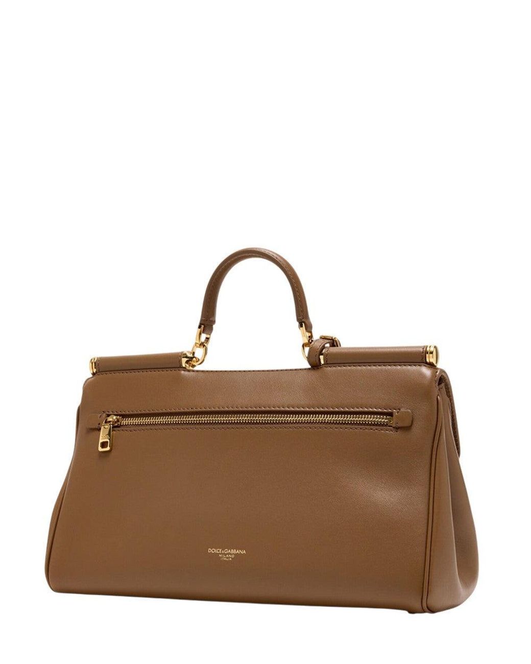 Dolce & Gabbana Brown My Sicily Medium Satchel