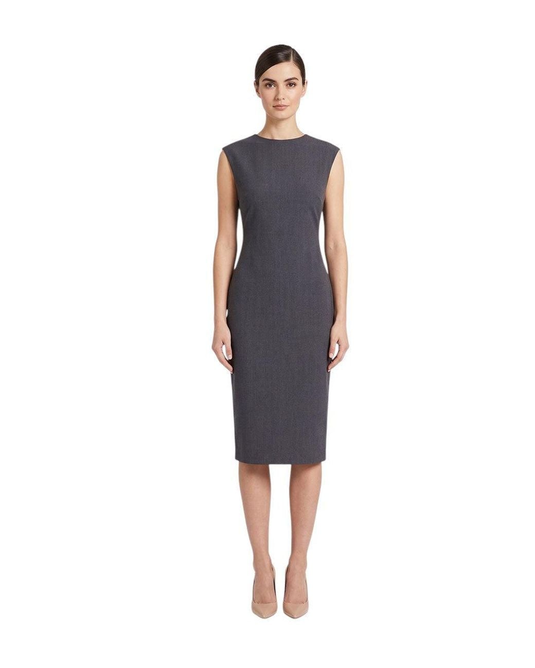 Jacquemus Blue Boat Neck Midi Dress