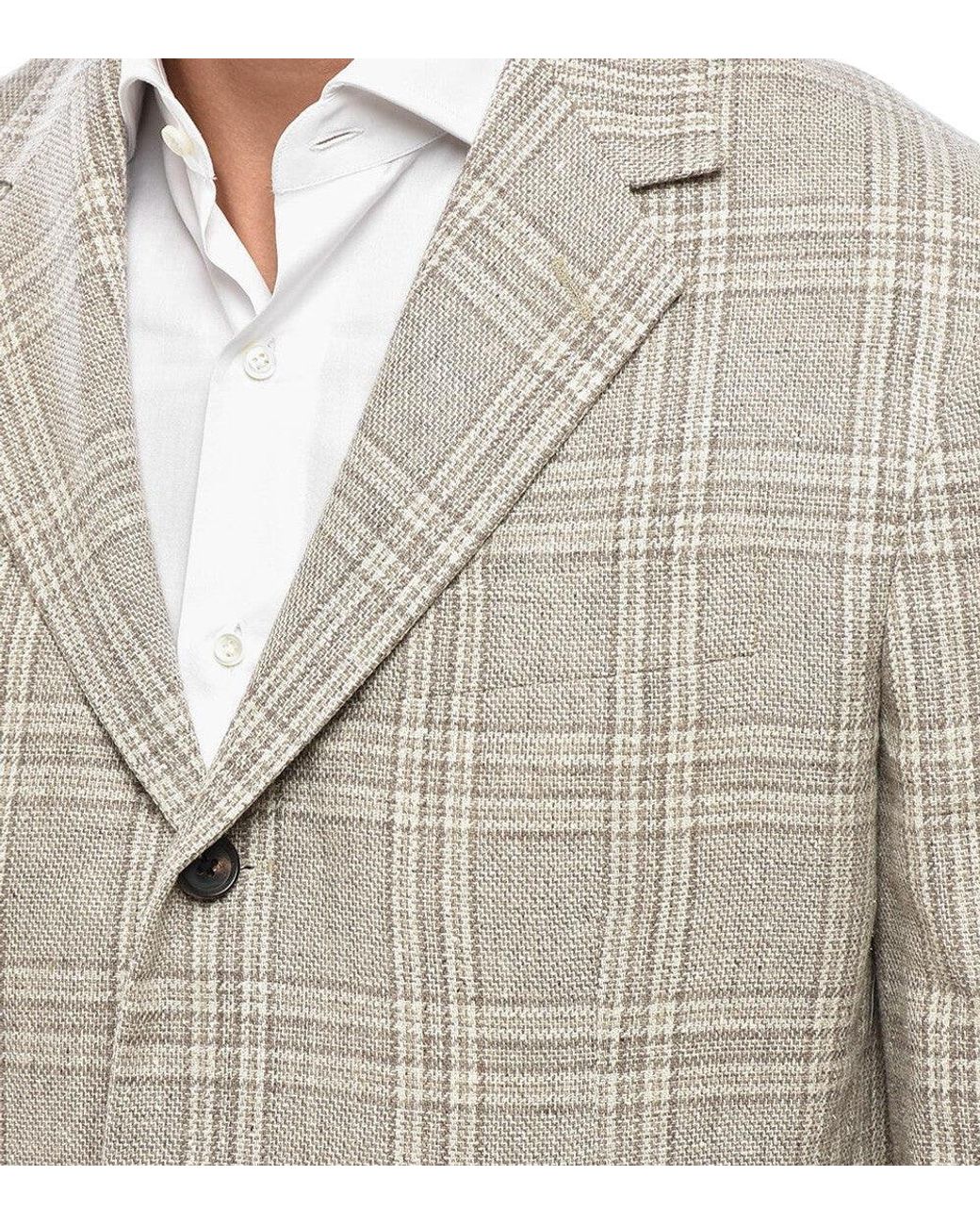 Corneliani Gray Notched Lapel Blazer for men