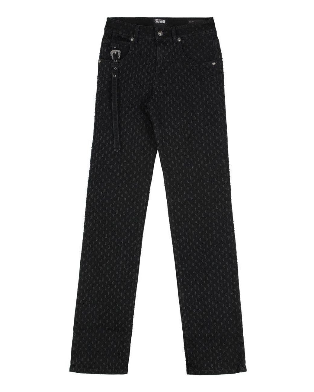 Versace Jeans Couture Black High Rise Slim Fit Jeans