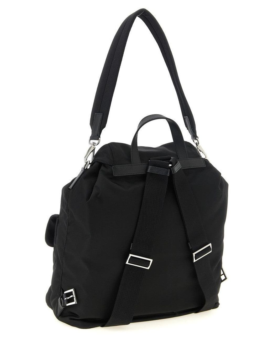 Prada Black Re-Nylon Large Backpack for men