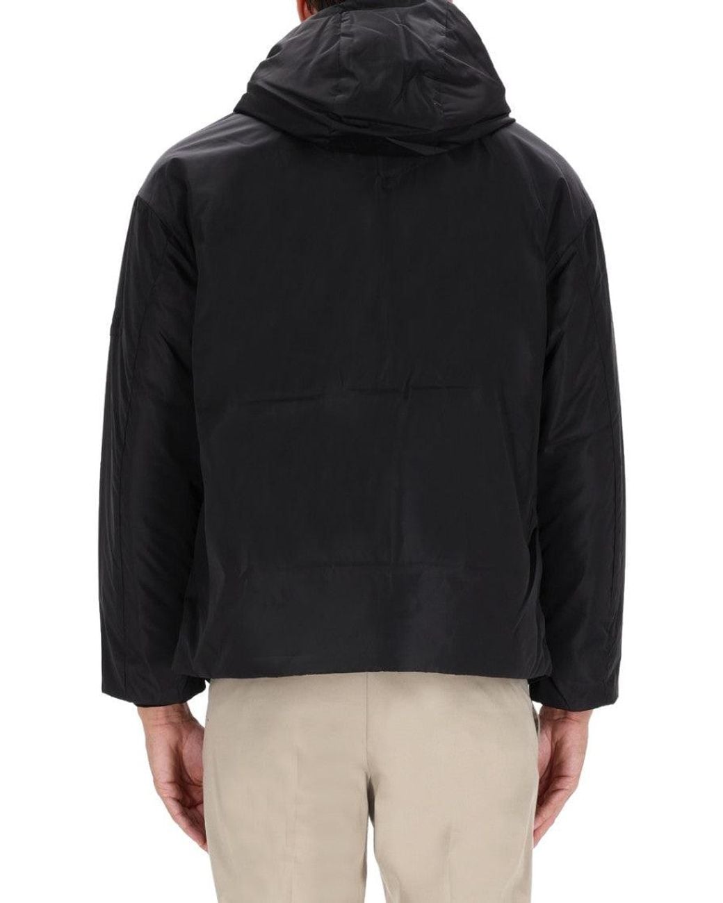 Premiata Black Solid Hood Jacket for men