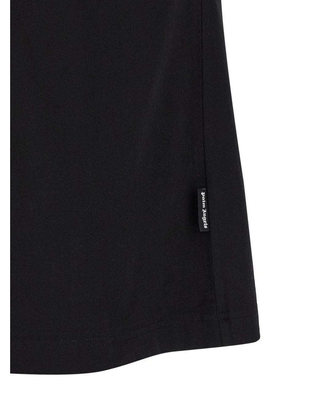 Palm Angels Black Logo Crew Neck T-Shirt for men